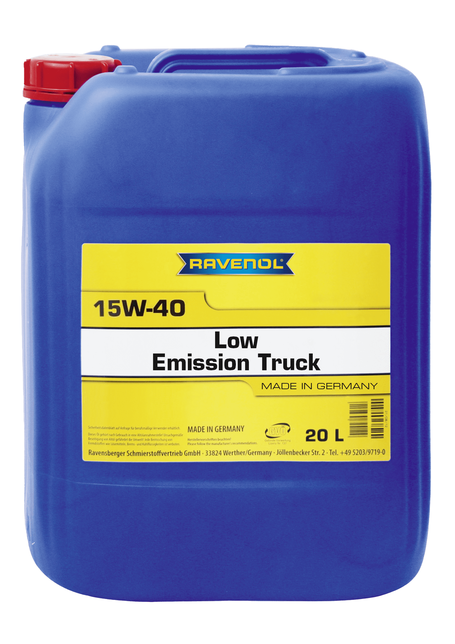 Моторное масло Ravenol Low Emission Truck SAE 15W-40, 20л